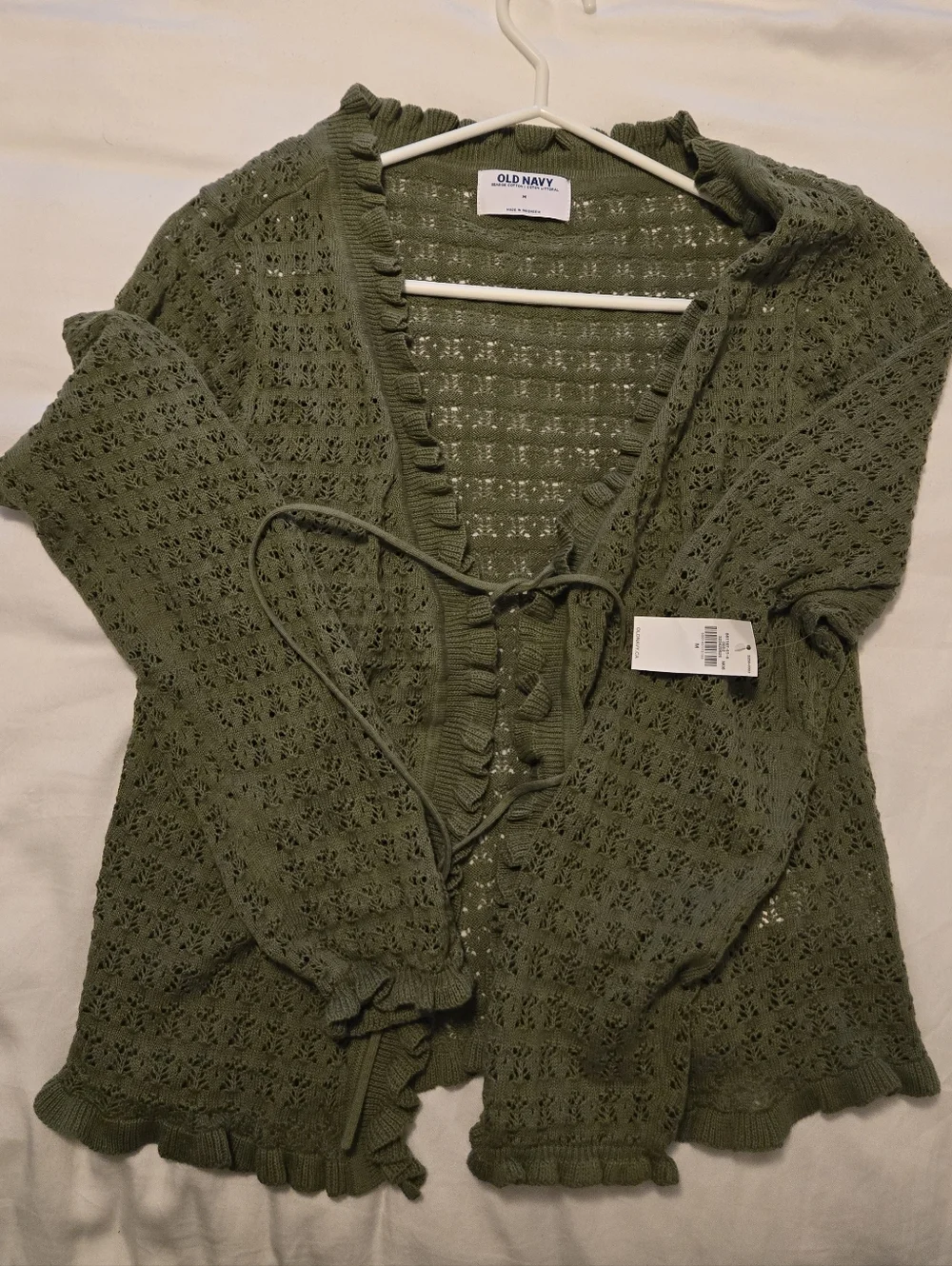 Old Navy Tie-front Cardigan Medium NWT - Picture 7 of 8